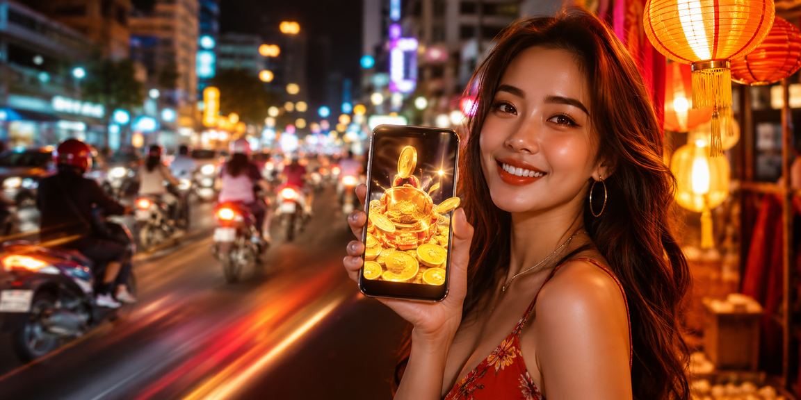 Người dùng tại chợ đêm TP. Hồ Chí Minh đăng ký tài khoản 97vn trên điện thoại